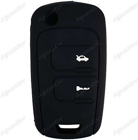 Aguetaor - Silicon Remote Shell Car Key Case 2 Button Fit for Chevrolet Epica Daewoo Black