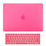 TOP CASE - Rubberized Hard Case Cover + Matching Color Keyboard Cover Compatible with MacBook Pro 15
