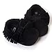 Voberry Baby Boys Girls Soft Soled Tassel Bowknots Crib Shoes PU Moccasins (0~4 Month, Black)
