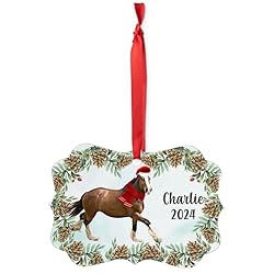 Bay Shire Horse Christmas Ornament 2024