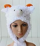 White Sheep Animal Plush Hat