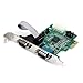 StarTech.com 2 Port Native PCI Express RS232 Serial Adapter Card with 16950 UART (PEX2S952),Green