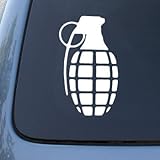 GRENADE - Car, Truck, Notebook, Vinyl Decal Sticker #2071 | Vinyl Color: White