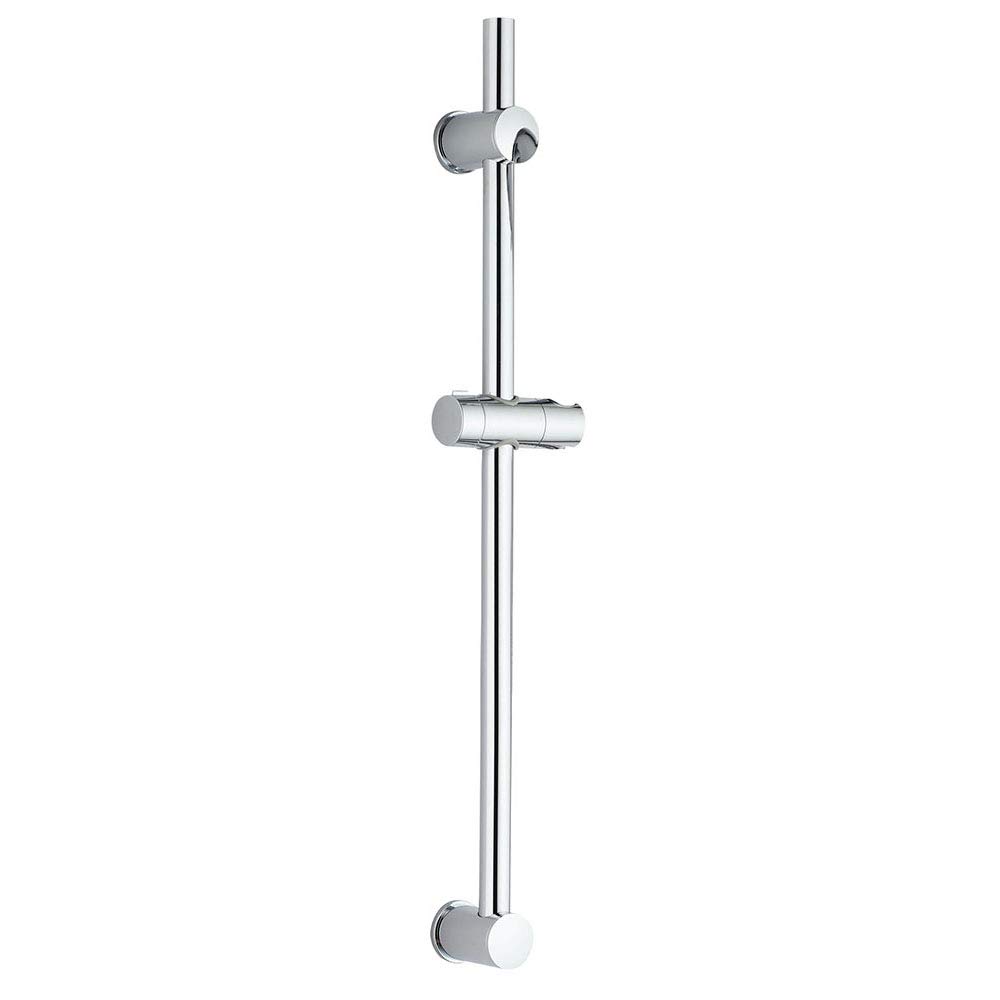 Kibath 401143 ZUB Maneral Shower Rail Set, Pipe Diameter 25 mm, Stainless Steel, Mounting Bracket and Slider Made of ABS, Chrome Gloss