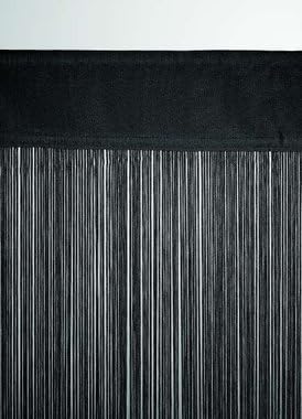 B1 String curtain 150 x 400 cm, black, according to DIN 4102