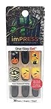 Kiss imPress Press-On Manicure Gel Medium Length Halloween Nails 74120 Elm Street