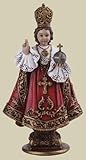 Roman Infant Of Prague With Cross Royal Red Robes 2 x 4 Resin Stone Tabletop Figurine