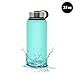 MIRA 40 oz Insulated Water Bottle - Stainless Steel Sports Flask with 2 Lids (Straw & Handle) - Cold Drink Thermos - Teal
