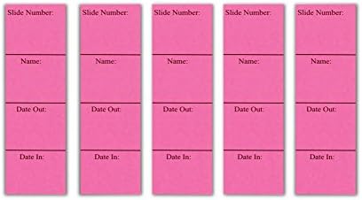 In/Out Cards for Microscope Slide Box - Pink