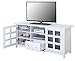 Convenience Concepts Newport Park Lane 1 Drawer TV Stand with Storage Cabinets and Shelves for TVs up to 65 Inches, White
