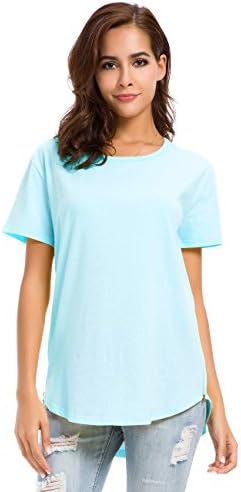 MSHING Women's Casual Plain Loose T-Shirt Simple Tops Basic Blouse Undershirts