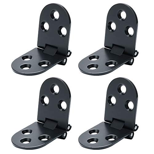 Alise 4 Pcs Sewing Machine Table Folding Flip Top Hinge,Black HY4004B-4P