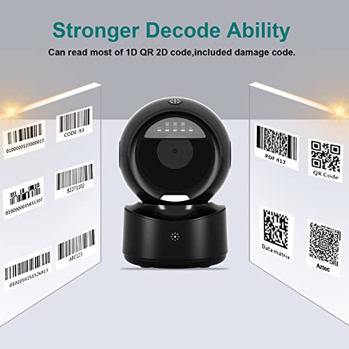 NetumScan USB Barcode Scanner Wired 1D 2D QR Barcode Reader for Supermarket Retail Store Warehouse POS System NSA5