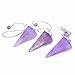 Natural Amethyst Gemstone Rock Crystal Hexagonal Pointed Reiki Chakra Pendant Pendulum