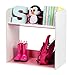 IRIS 2-Tier Tilted Shelf Book Rack, Pink and White