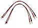Apex RC Products T-Plug Deans Style Connector Plug -> 4mm Banana Plugs Battery Charge Lead Adapter Cable - 2 Pack 1400