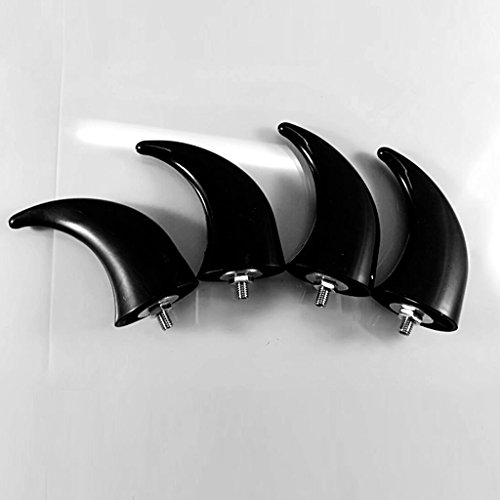 Baoblaze Universal Front Fender Horns Decoration for Chopper Touring Cafe Racer Custom - Black