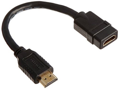 Monoprice 2Pack HDMI Cable Male to Female 28AWG Port Saver-8 inches,Gold Plated Connectors