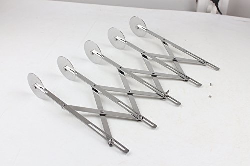 Funtress Stainless Steel Pizza Brownies Cookies Cake Pastry Cutter Multi-Round Knife Professional Bakes Cutting Tool Dough Divider with Sharp Blade 5 Round - Thumbnail 6