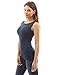 PattyBoutik Women Crewneck Criss-Cross Keyhole Back Tank Top (Teal Medium)