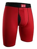 2UNDR Power Shift Long Leg Boxer Briefs,Red,Medium