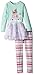 Youngland Girls' Mesh Tutu Mini Dress with Knit Nordic Print Legging