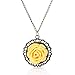 JEWELRIESHOP Vintage Retro Colorful Crystal Owl Pendant Long Chain Necklace with Antiqued Bronze Finish