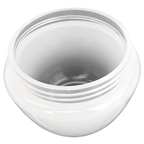 Beauticom 6 Pieces 50G/50ML White Frosted Container Jars with Inner Liner for Scrubs, Oils, Salves, Creams, Lotions - BPA Free