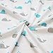 TL Care 100% Natural Breathable Cotton Jersey Knit Fitted Bassinet Sheet, Aqua Whale, 15