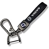 Comburvo Leather Car Keychain Ring, for Volvo XC90 XC60 XC40 S90 S60 Series Car Key Chain Ring Accessories for Men and Woman, Car Keychain Accessories