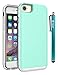 iPhone 8 / iPhone 7 Case, Style4U Slim Shock-Resistant Hybrid Armor Case with Credit / ID Card Compartment for Apple iPhone 8 and iPhone 7 with 1 Stylus [Mint Green]