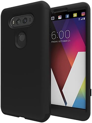 LG V20 Case,SLMY(TM)Anti Slip Case Dust Scratch Shock Resistance Protective Cover for LG V20 with Hybrid High Soft Silicone + Hard PC Case(Black)