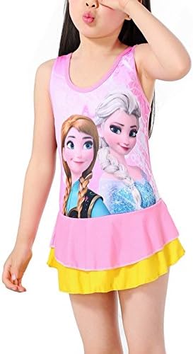 Wengift Kids Girls Frozen Princess Snow One Piece Swimsuit 3-6 Years Old