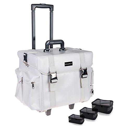 SHANY Makeup Artist Soft Rolling Trolley Cosmetic Case with Free Set of Mesh Bags - Frozen Yogurt