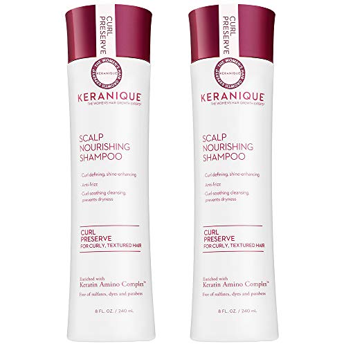 Keranique Curl Preserve Scalp Nourishing Shampoo for Curly, Textured