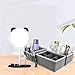 homyfort Dresser Drawer Organizer for Bathroom Countertop, Small Fabric Makeup Storage Basket Bins with Dividers for Women Cosmetics,Skincare,Hair Accessories,Vanity Desk,Nightstand,Set Of 3 (Grey)
