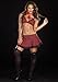 Dreamgirl Women's After School Special Dress, Black/Red/White, Large