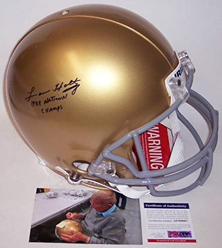 lou holtz autographed football