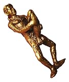 Himalayan Treasures Naked Nude Man Standing Phallic Phallus Brass Amulet Good Luck Charm Thailand Paladkik