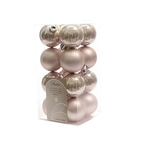 Decoris 16 Mini Luxe Onbreekbare Kerstballen 4 cm – Blush Roze – 021788