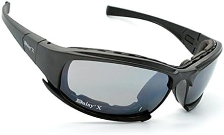 Poondkoo 4 Lens Kit Army Goggles Military Sunglasses Men's Outdoor Sports War Game Tactical Glasses Cycling Driving Riding Safety