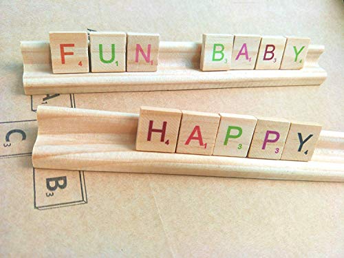 Abbaoww 500 Colorful Wooden Scrabble Tiles Letter Tiles Wood Pieces-Great for Crafts, Pendants, Spelling,Scrapbook - Thumbnail 5