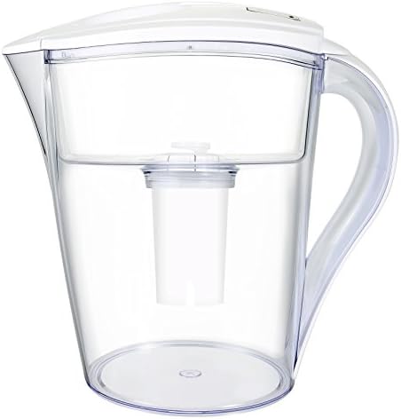 LeDoux Waters 10 Cup Water Pitcher Filters with 1 Filter, BPA Free, Ionizer, Pourer, Jug, Filter System (White)