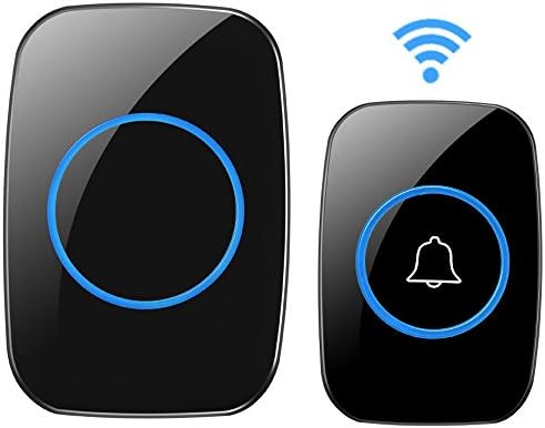 Loras Wireless Doorbell Kit, 1 Receiver &amp; 1 Push Waterproof Button with Sound, 38 Melodies to Choose, Operating at over 1000-feet Range