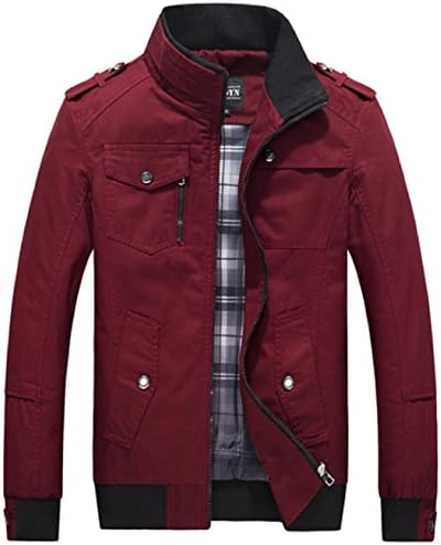 Men's Autumn and Fall Stand Colllar Outerwear Jacket Coat