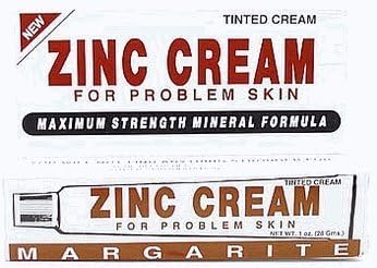 Margarite Cosmetics, Zinc Cream, Maxeimum Strength Mineral Formula, 1 oz (28 g) by Margarite