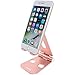 Smartphone Stand,HOTOR Aluminum Foldable Mobile Phone Stand,Holder,Dock,for All Android Smartphone and iPhone, iPad, Samsung,Table(Rose Gold)