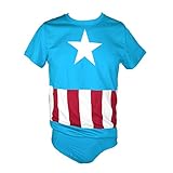 Underoos Mens Marvel Captain America Tee and Brief Set