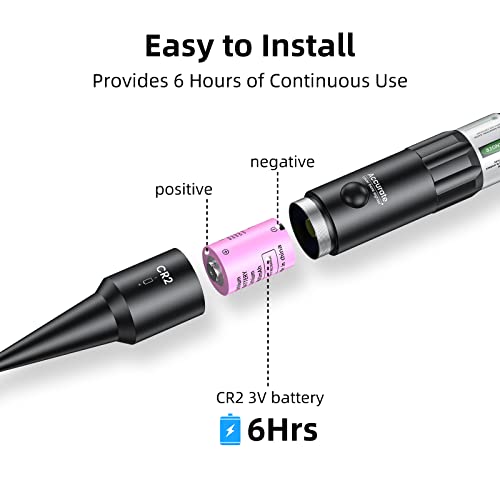 EZshoot Bore Sight Kit Bright Green Dot Laser BoreSighter for Hunting with Big Button Switch for