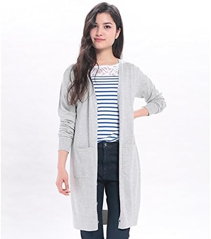 Amazon ロペピクニック Rope Picnic 布帛ドッキングロングカーディガン 07グレー 38 カーディガン ボレロ 通販